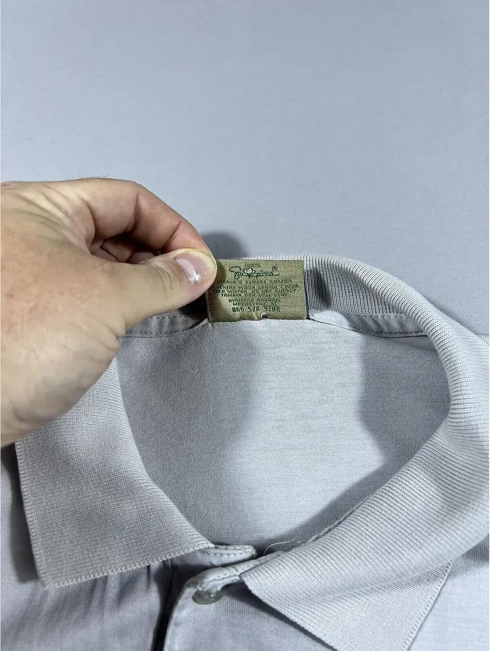 Diamond Apparel Polo Shirt Solid Gray Color Classic Three-Button Size Men’s 3XL